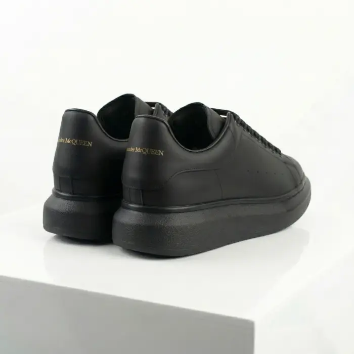 Alexander McQueen Oversized Black Sneakers Back View - SHUZAR Egypt