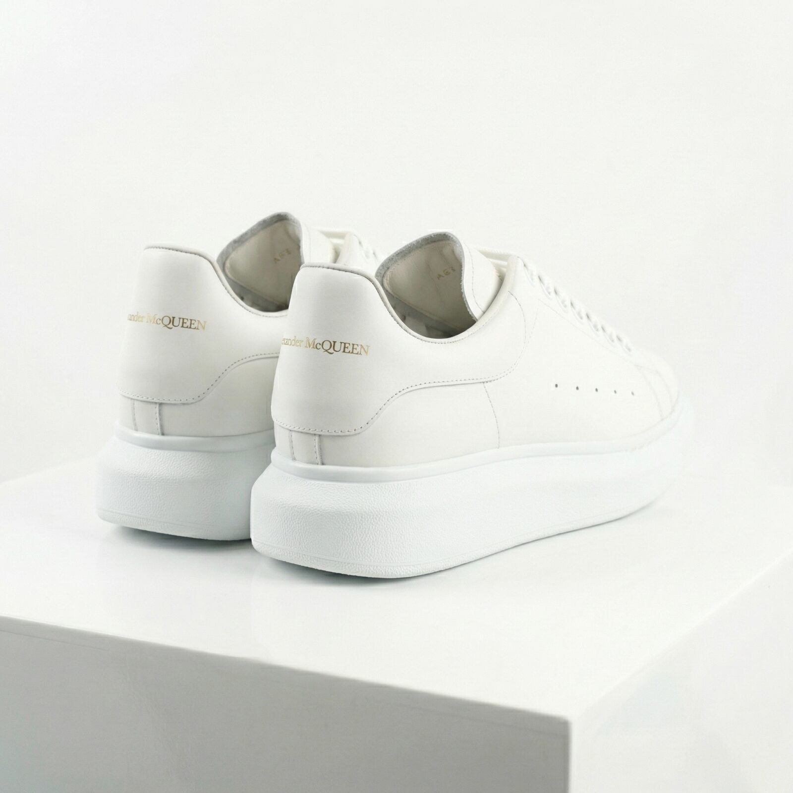 Alexander McQueen Oversized White Sneakers Back View - SHUZAR Egypt