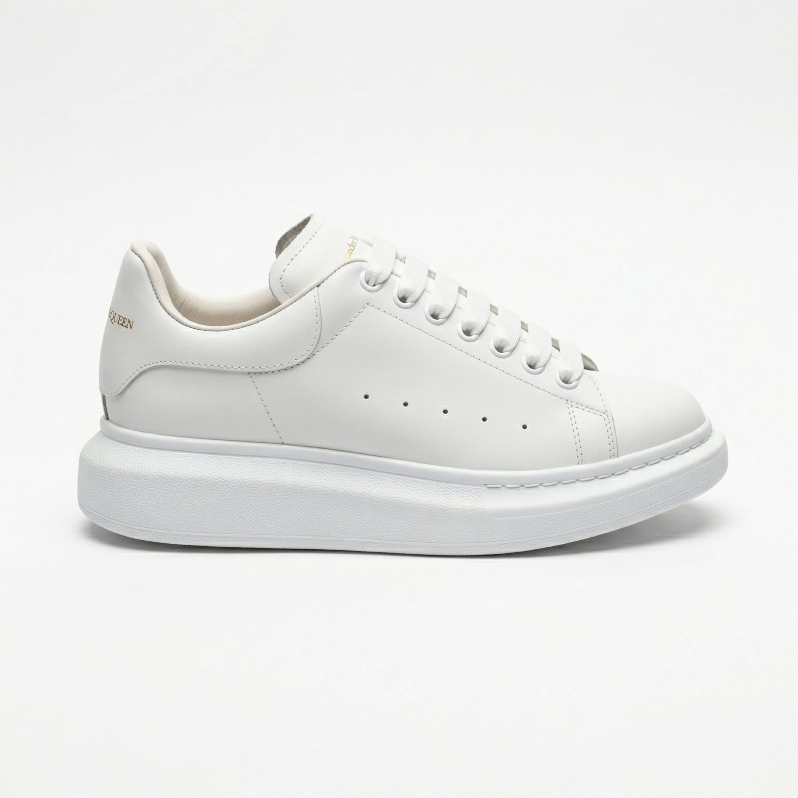 Alexander McQueen Oversized White Sneakers Side View - SHUZAR Egypt