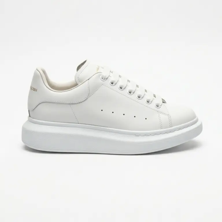Alexander McQueen Oversized White Sneakers Side View - SHUZAR Egypt