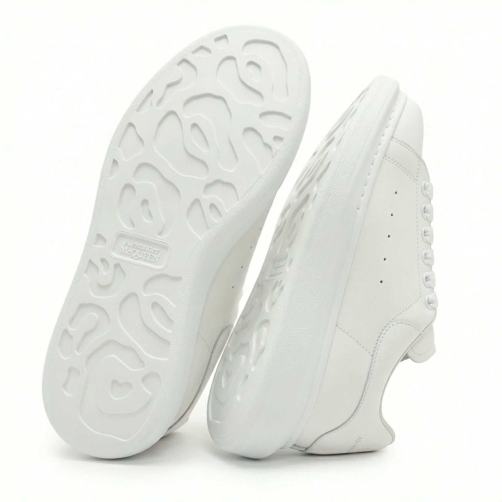 Alexander McQueen Oversized White Sneakers Sole View - SHUZAR Egypt