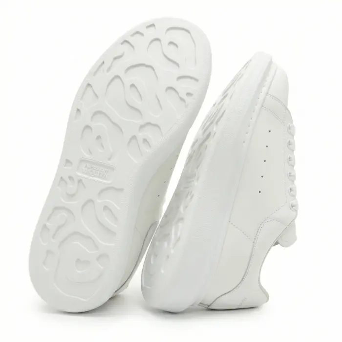 Alexander McQueen Oversized White Sneakers Sole View - SHUZAR Egypt