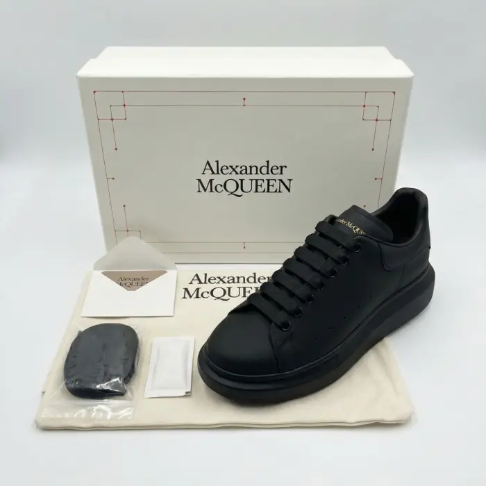 Alexander McQueen Oversized Black Sneakers with Original Box - SHUZAR Egypt